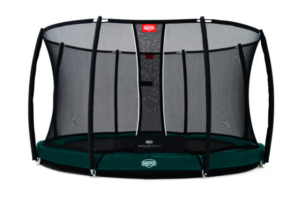 Berg Trampolin Inground Elite grün 330 mit Sicherheitsnetz T-Serie