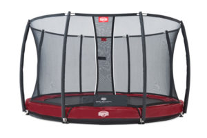 Berg Trampolin Inground Elite rot 330 mit Sicherheitsnetz T-Serie